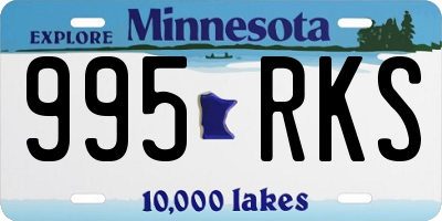 MN license plate 995RKS
