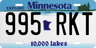 MN license plate 995RKT