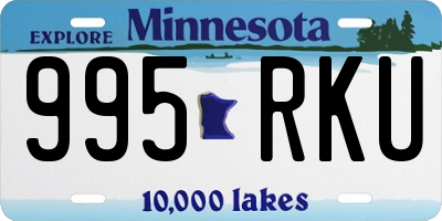 MN license plate 995RKU