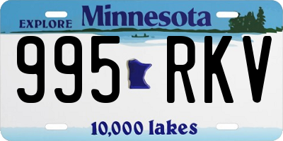 MN license plate 995RKV