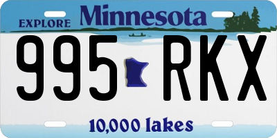 MN license plate 995RKX