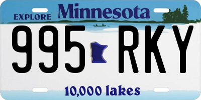 MN license plate 995RKY