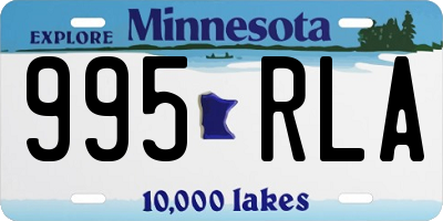MN license plate 995RLA