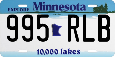 MN license plate 995RLB