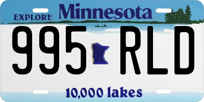 MN license plate 995RLD