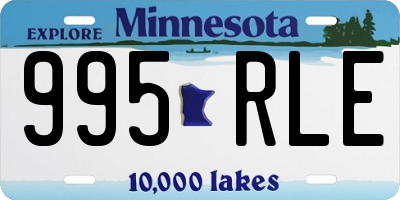 MN license plate 995RLE