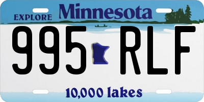 MN license plate 995RLF