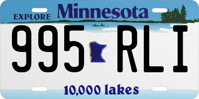 MN license plate 995RLI
