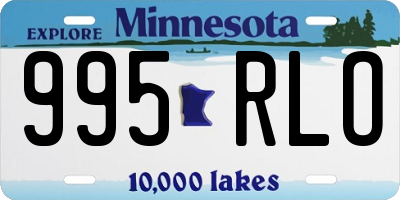MN license plate 995RLO