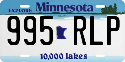 MN license plate 995RLP