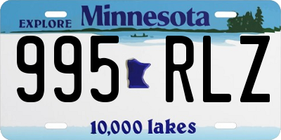 MN license plate 995RLZ