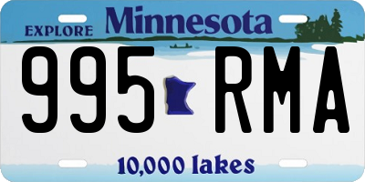 MN license plate 995RMA
