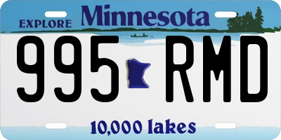 MN license plate 995RMD