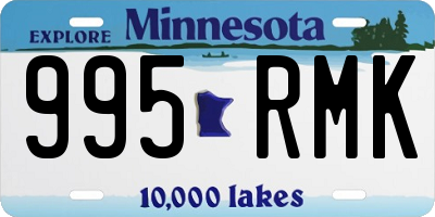 MN license plate 995RMK