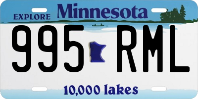 MN license plate 995RML