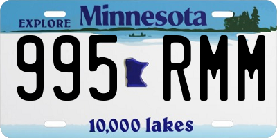 MN license plate 995RMM
