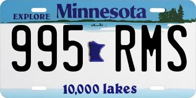 MN license plate 995RMS