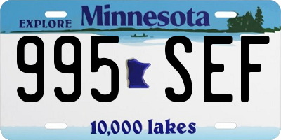 MN license plate 995SEF