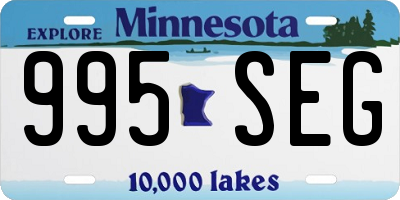 MN license plate 995SEG