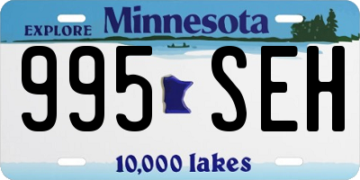 MN license plate 995SEH