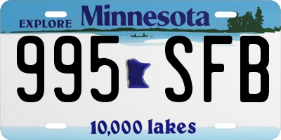 MN license plate 995SFB