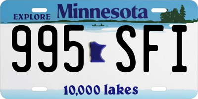 MN license plate 995SFI