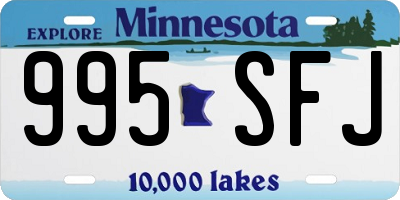 MN license plate 995SFJ