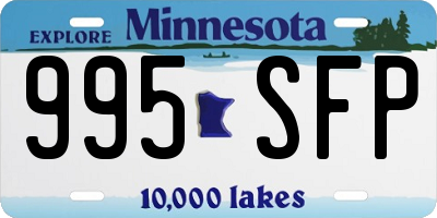 MN license plate 995SFP