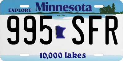 MN license plate 995SFR
