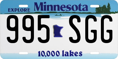 MN license plate 995SGG