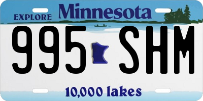 MN license plate 995SHM