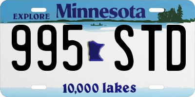 MN license plate 995STD