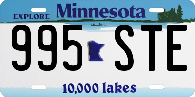 MN license plate 995STE
