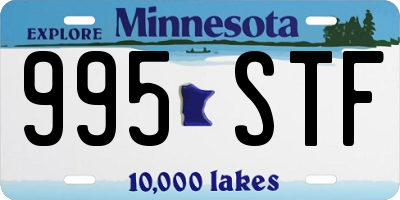 MN license plate 995STF