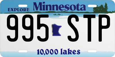 MN license plate 995STP