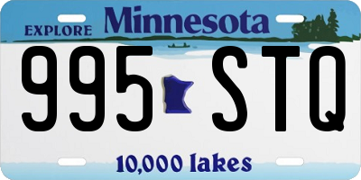 MN license plate 995STQ