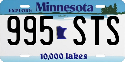 MN license plate 995STS