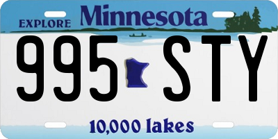 MN license plate 995STY
