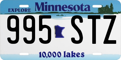 MN license plate 995STZ