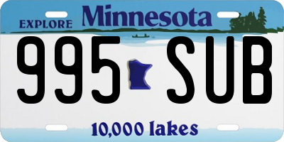 MN license plate 995SUB