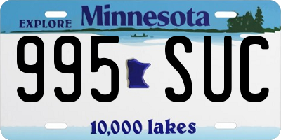 MN license plate 995SUC
