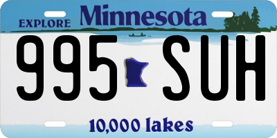MN license plate 995SUH