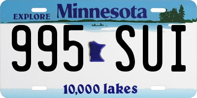 MN license plate 995SUI