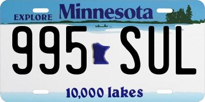 MN license plate 995SUL