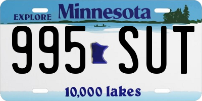 MN license plate 995SUT