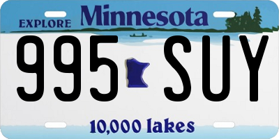 MN license plate 995SUY