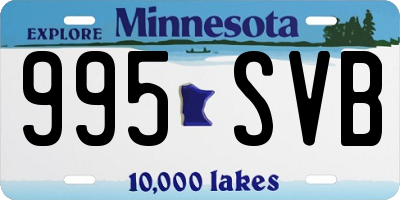 MN license plate 995SVB