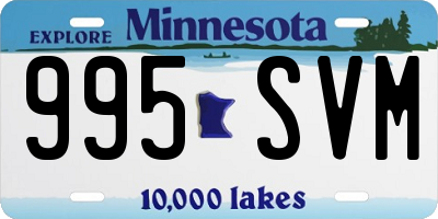 MN license plate 995SVM