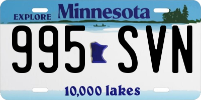 MN license plate 995SVN