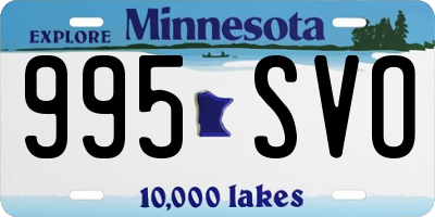 MN license plate 995SVO
